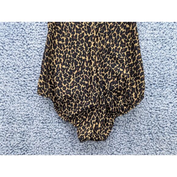 NWOT Trimshaper One Piece Swimsuit Size 10 Animal Print Leopard Cheetah Brown - Picture 7 of 10
